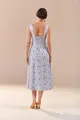 Vestido Cetim Bordado Decote Coração