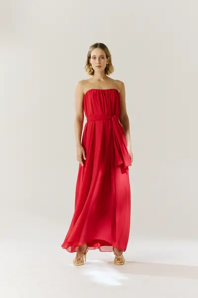 Vestido Sem Mangas Com Franzidos
