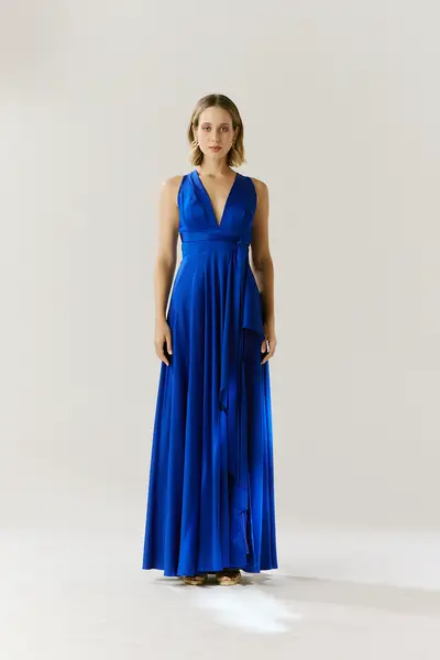 Vestido Festa Cruzado Costas Com Amarração