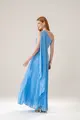 Vestido Festa Um Ombro Chiffon Plissado Detalhe Torcido