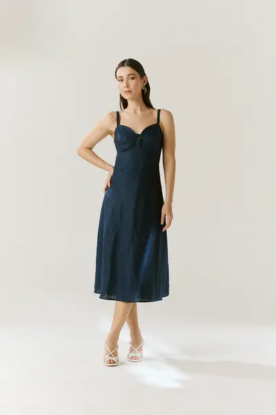 Vestido Linho Alças