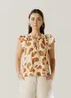 Blusa Animal Print Babados