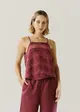Blusa Linho e Renda Alças Finas