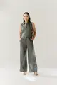 Calça Pantalona Linho Elástico Cós