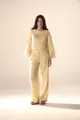 Calça Pantalona Linho Com Botões