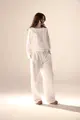 Calça Pantalona Linho Com Botões