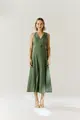 Vestido Linho Decote V