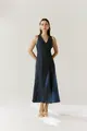 Vestido Linho Decote V
