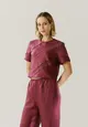 Blusa Linho Com Renda Mangas Curtas