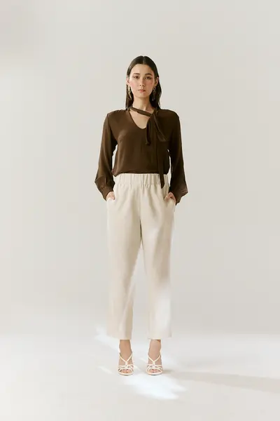 Calça Linho Elástico Cós