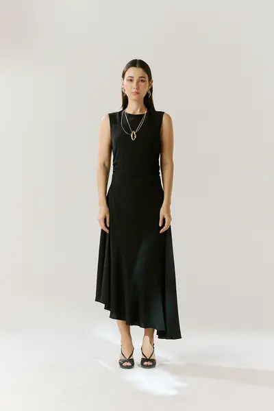 Vestido Franzido Cintura