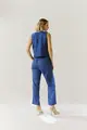 Blusa Linho Detalhe Tricot e Bordado