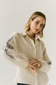 Camisa Linho Mangas Longas Com Bordado