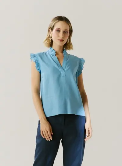 Blusa Detalhes Franzidos