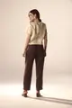 Calça Linho Elástico Cós Com Amarração