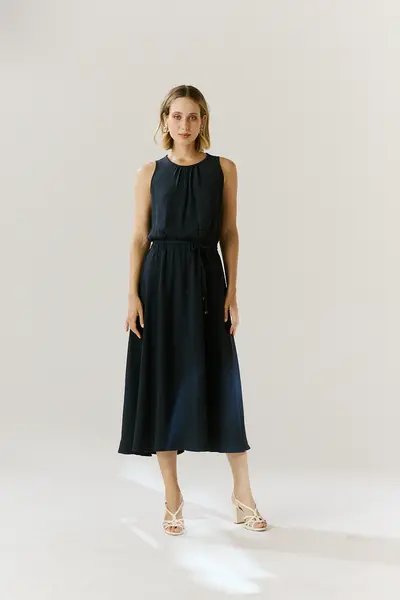 Vestido Detalhes Franzidos