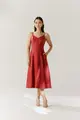 Vestido Linho Alças Finas