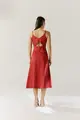 Vestido Linho Alças Finas