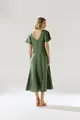 Vestido Linho Mangas Curtas