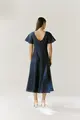 Vestido Linho Mangas Curtas