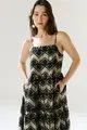 Vestido Franzidos Alças Finas