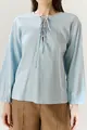 Blusa Trançado Decote Mangas Longas