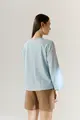 Blusa Trançado Decote Mangas Longas
