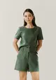 Blusa Linho Mangas Curtas