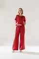 Calça Linho Com Vivos