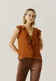 Blusa Babados Decote e Mangas