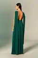 Vestido Festa Alças Com Capa Chiffon