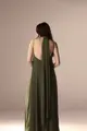Vestido Festa Alças Com Capa Chiffon