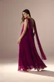 Vestido Festa Alças Com Capa Chiffon