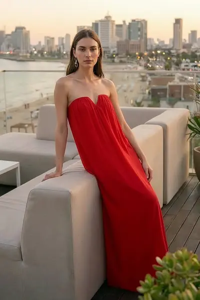 Vestido Festa Tomara Que Caia Franzidos Chiffon