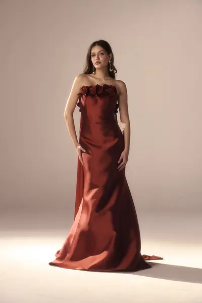 Vestido Festa Tomara que Caia Flores Tafetá