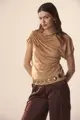 Blusa Detalhes Franzidos Jersey