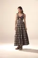 Vestido Bordado Alças Amarração Decote