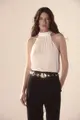 Blusa Gola Amarração Chiffon