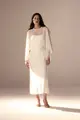 Vestido Alças Capa Chiffon
