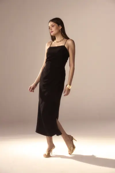 Vestido Alças Com Franzidos