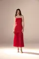 Vestido Alças com Saia Plissada