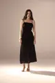 Vestido Alças com Saia Plissada