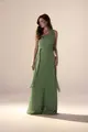 Vestido Festa Um Ombro Chiffon Plissado