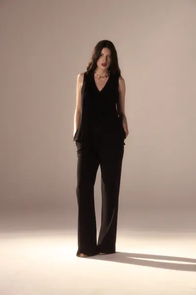 Calça Pantalona Nervuras Crepe