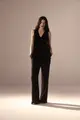 Calça Pantalona Nervuras Crepe