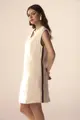 Vestido Linho Com Vivos