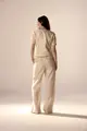 Blusa Linho Crochê Mangas