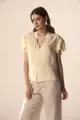 Blusa Babados Manga Chiffon