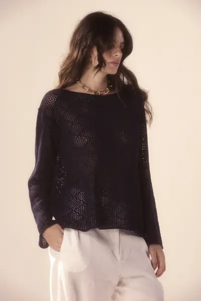 Blusa Tricot Mangas Longas