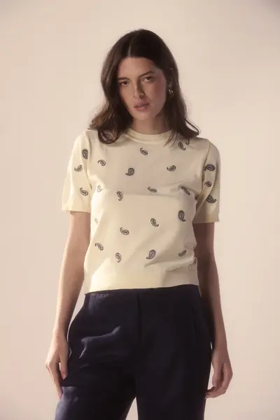 Blusa Tricot Manga Curta